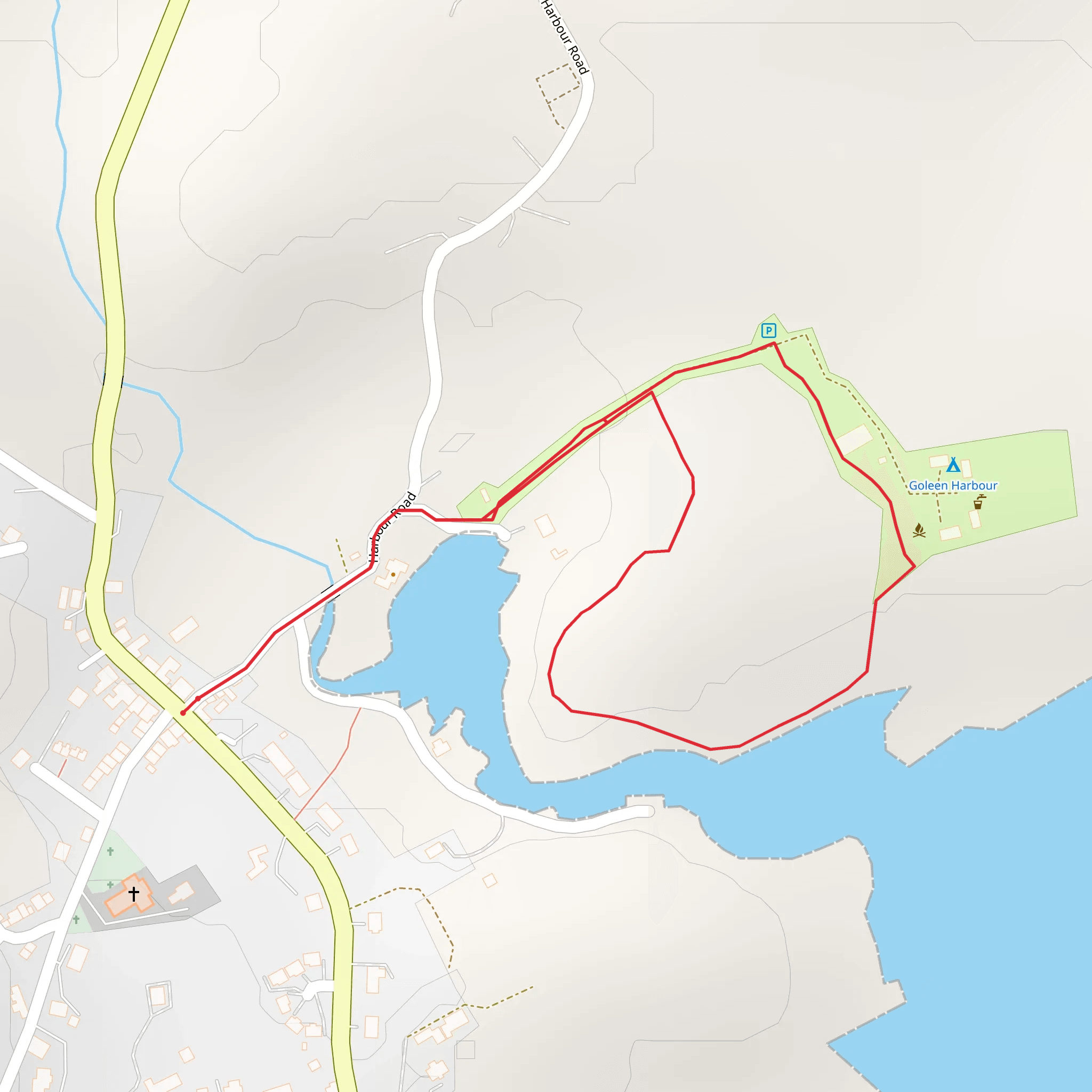 Fastnet Trails - Goleen Harbour Short Loop mobile static map