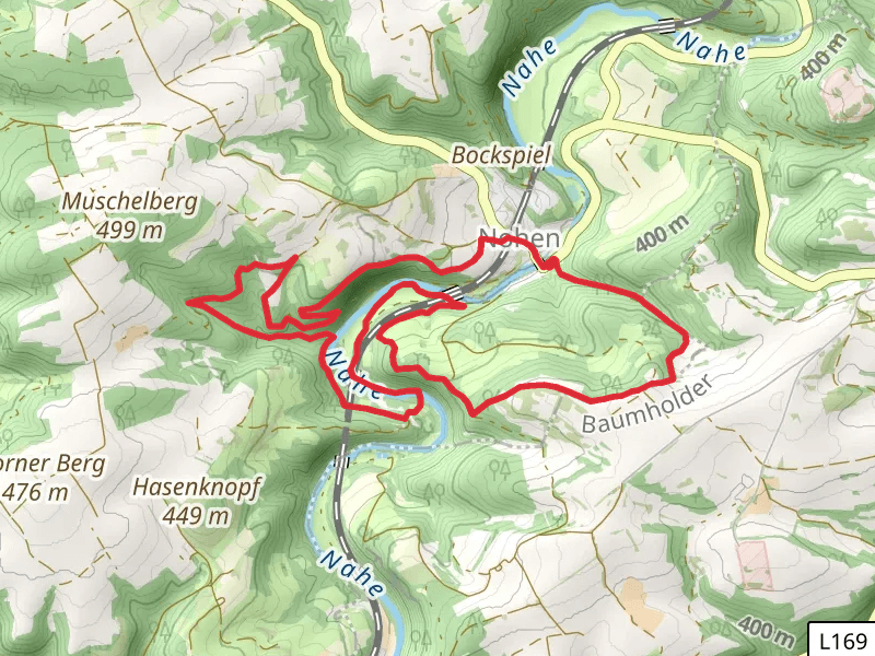 Nohener Nahe Schleife and Aussicht Felsenklipp Loop via Nahesteig