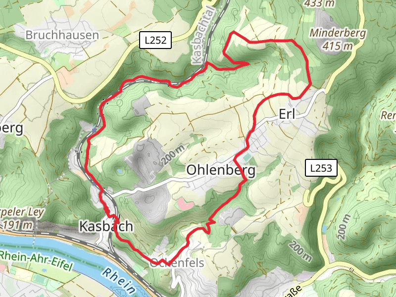 Rheinsteig-Zuweg Kalenborn and Ockenfels