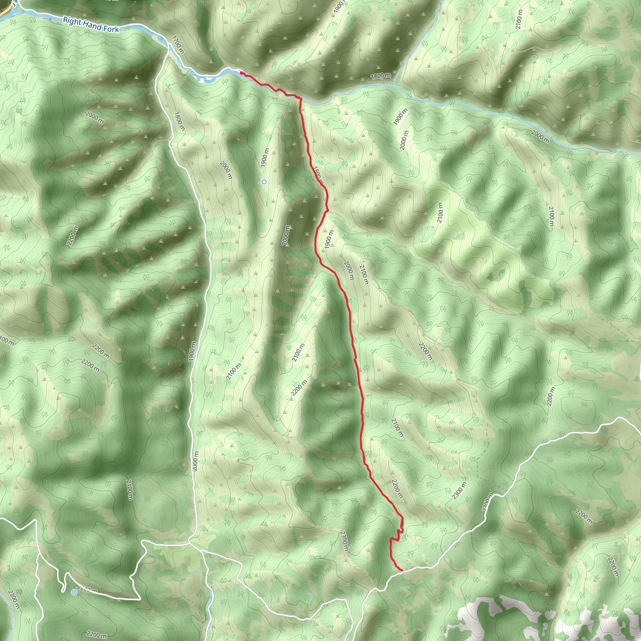 Ricks Canyon via Great Western Trail mobile static map