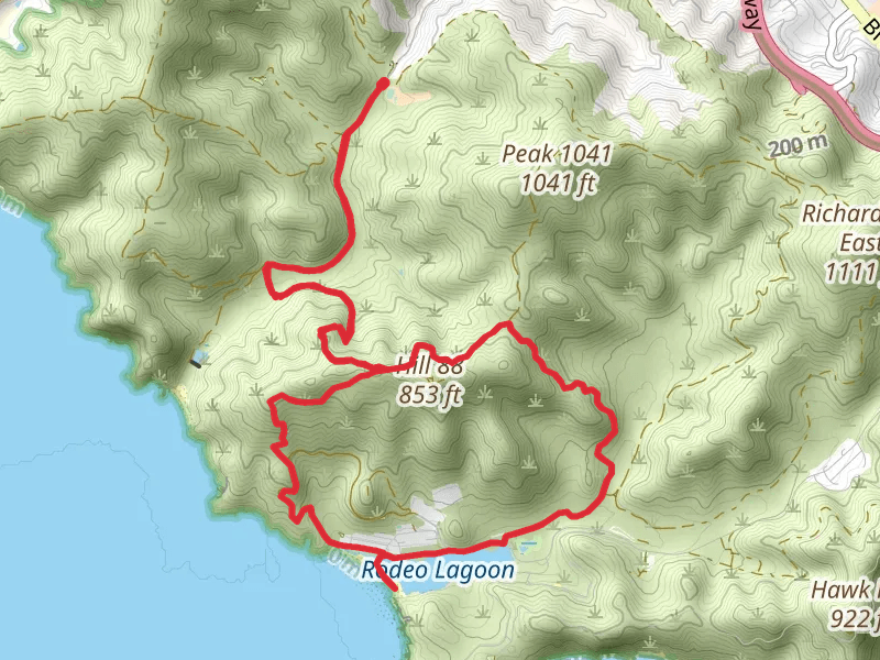 Rodeo Lagoon, Wolf Ridge and California Coastal Loop Trail