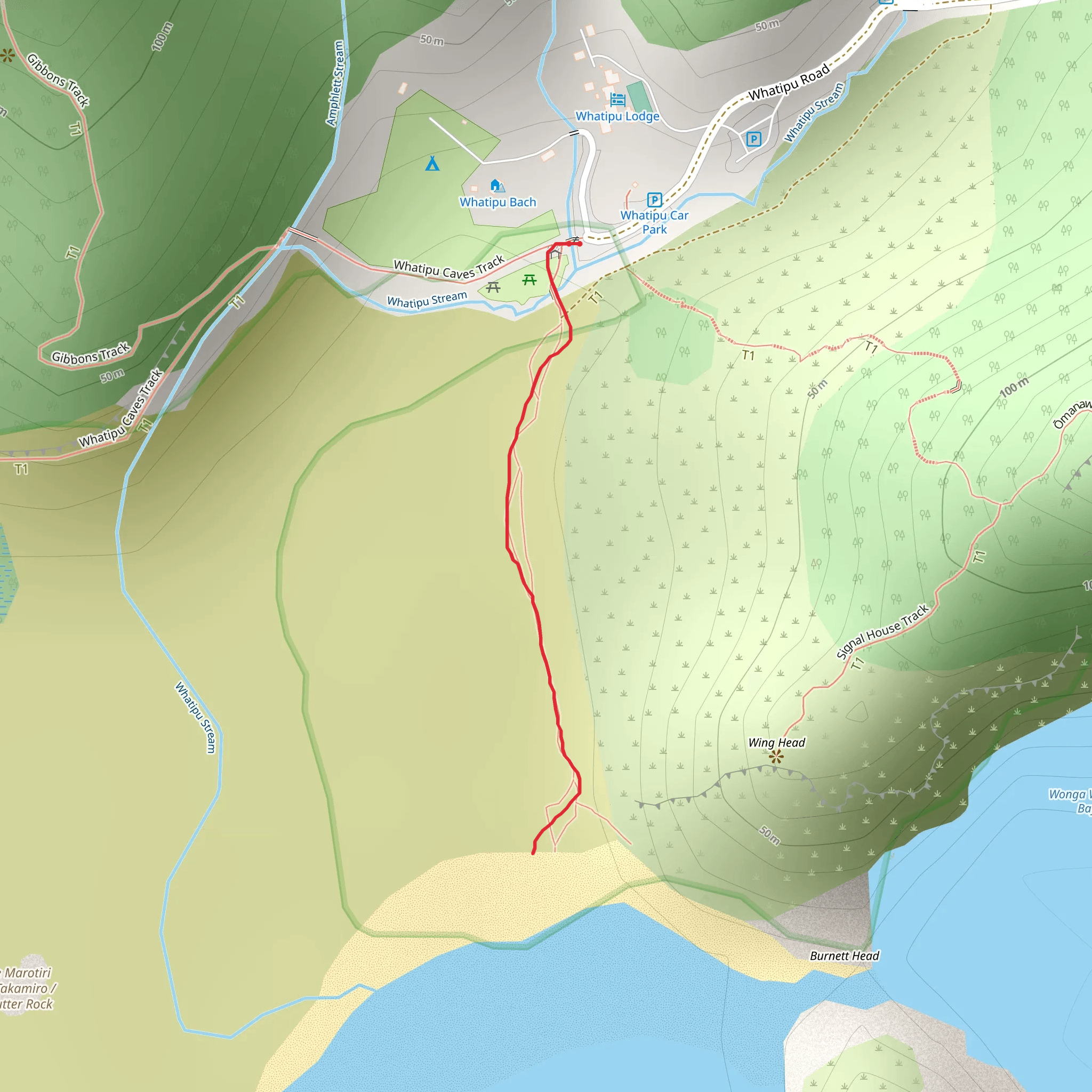 Whatipu Beach mobile static map