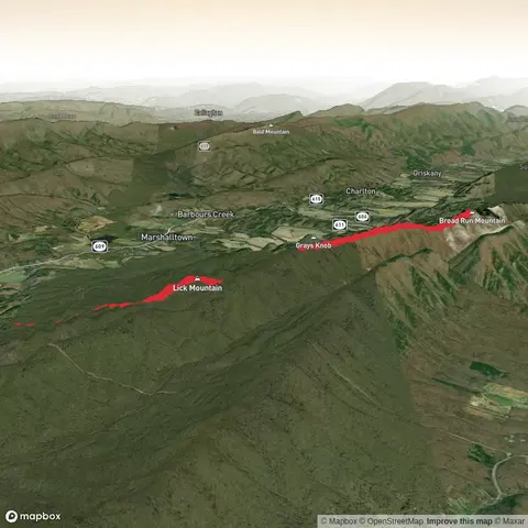 Lick Mountain and Broad Run Mountain via Ferrier Trail