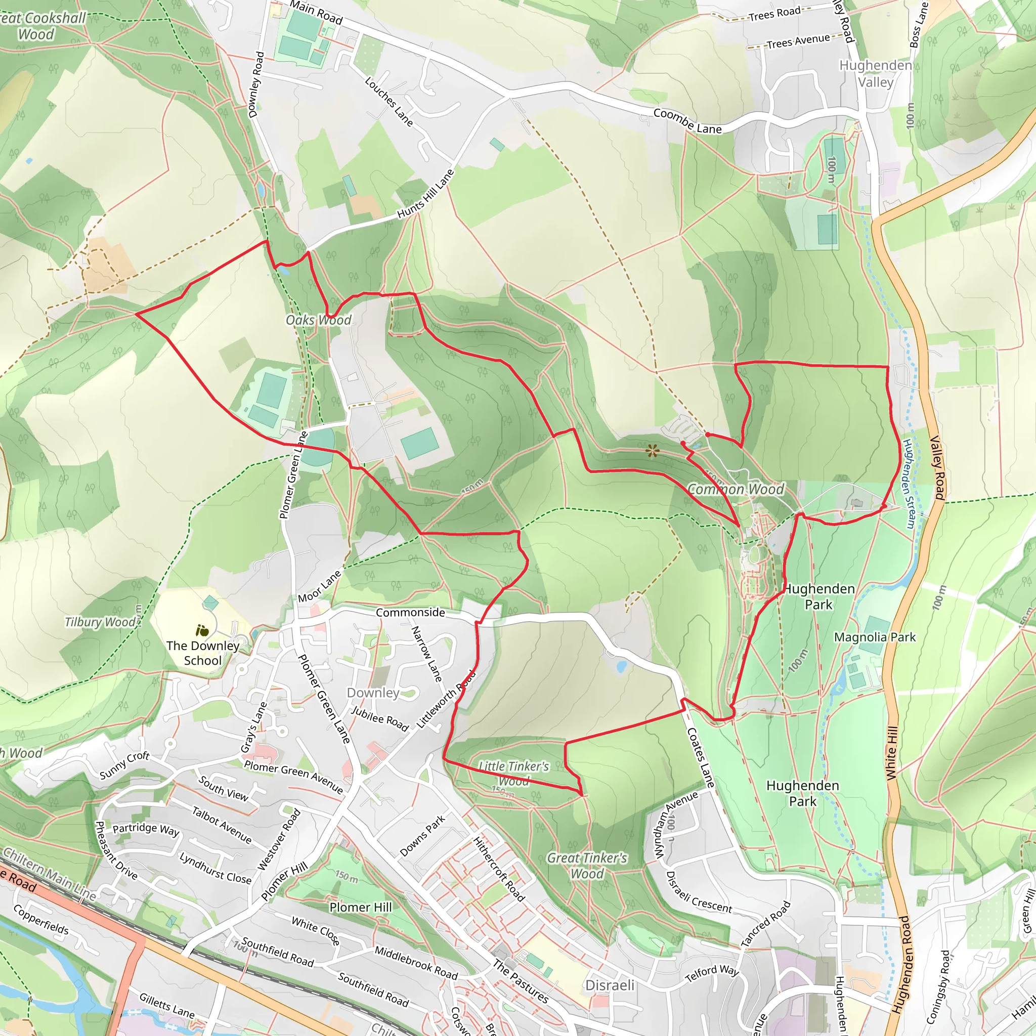 Hughenden Manor Estate walk mobile static map