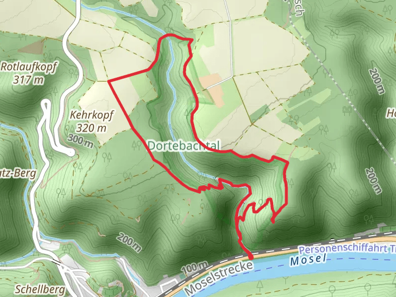 Dortebach Wasserfall, Dortebachtal and Off'm Kasteschkopp Loop via Moselsteig