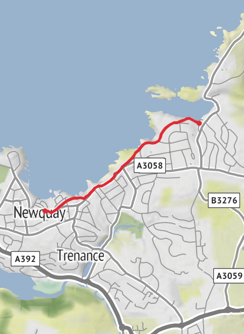 Hike on Cornwall mobile static map