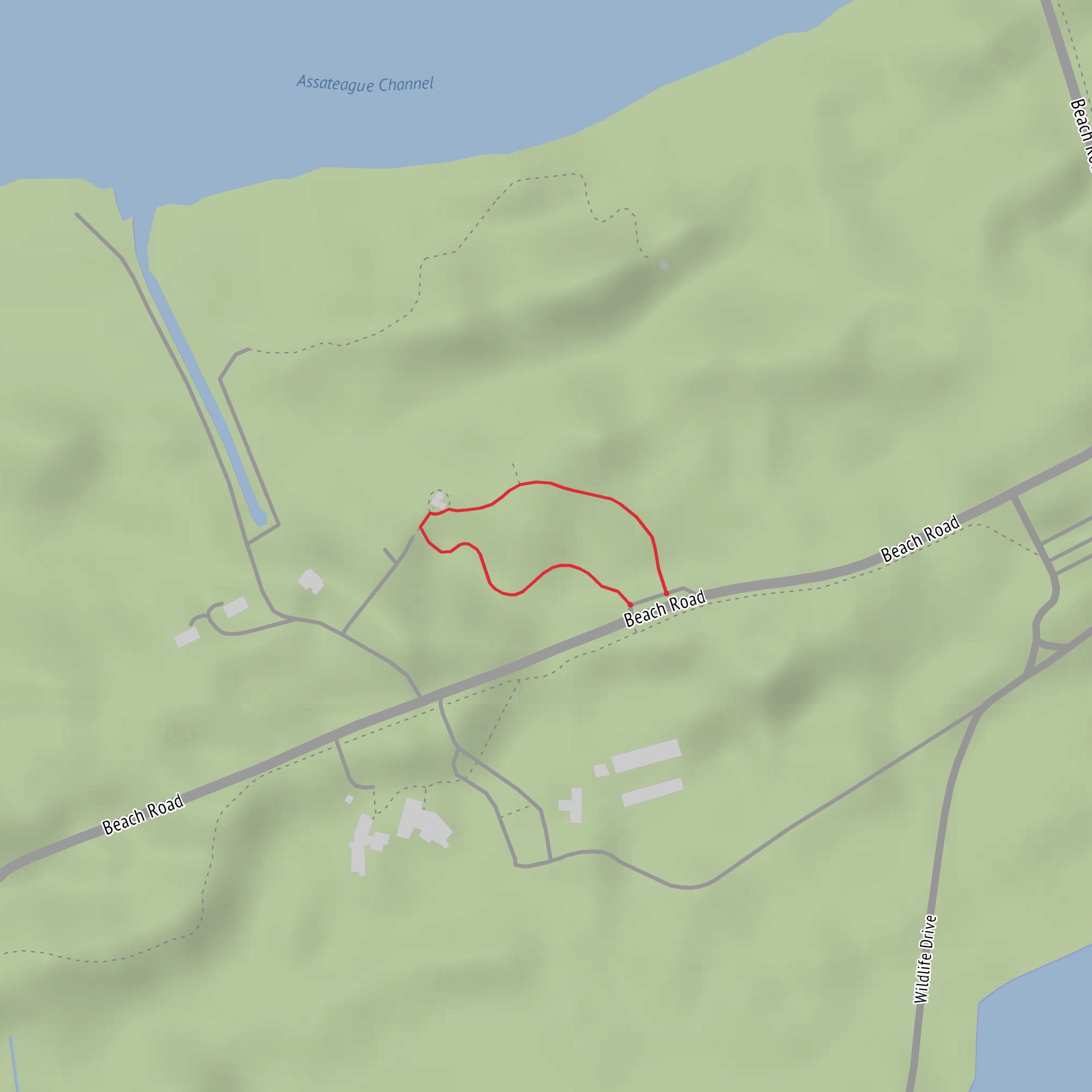 Assateague Lighthouse Trail mobile static map