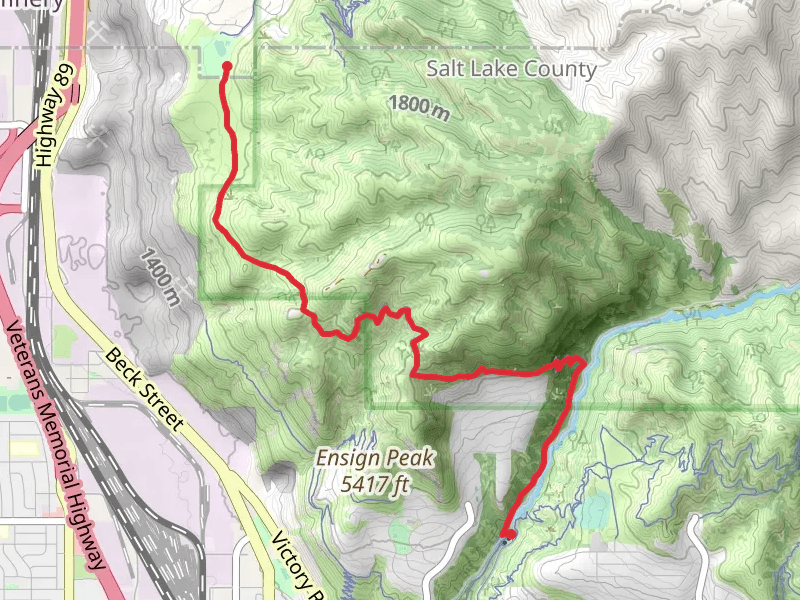 Bonneville Shoreline Trail - West City Creek Section and Terraces Trail