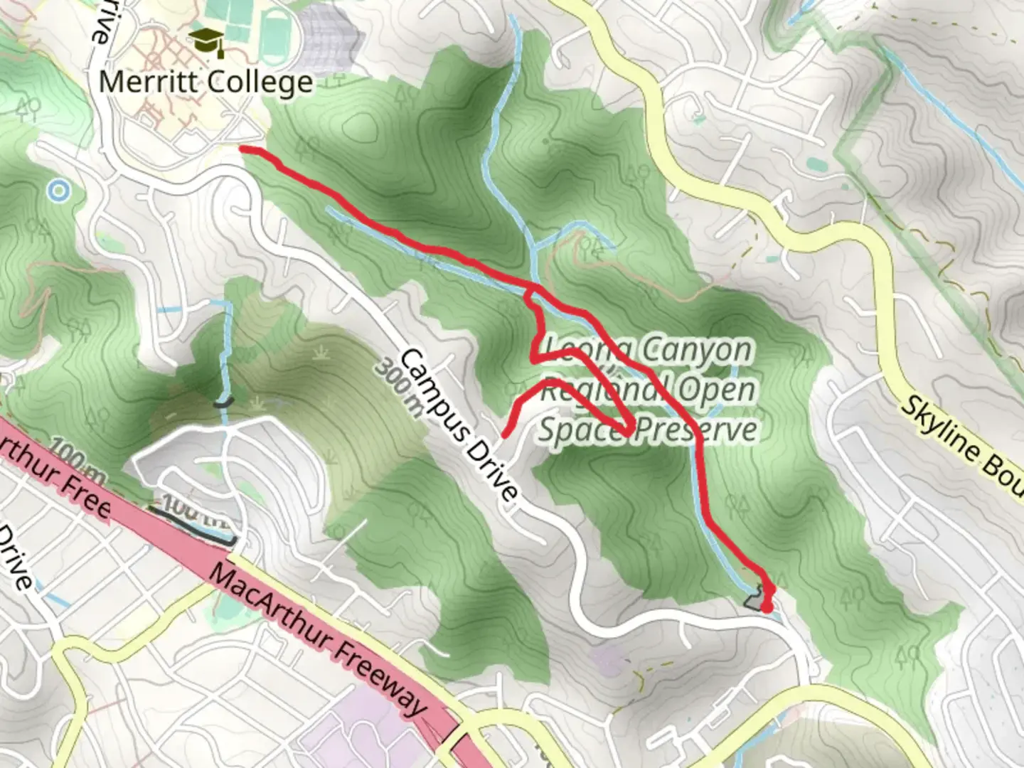 An image depicting the trail Leona and Pyrite Trail and its surrounding area.