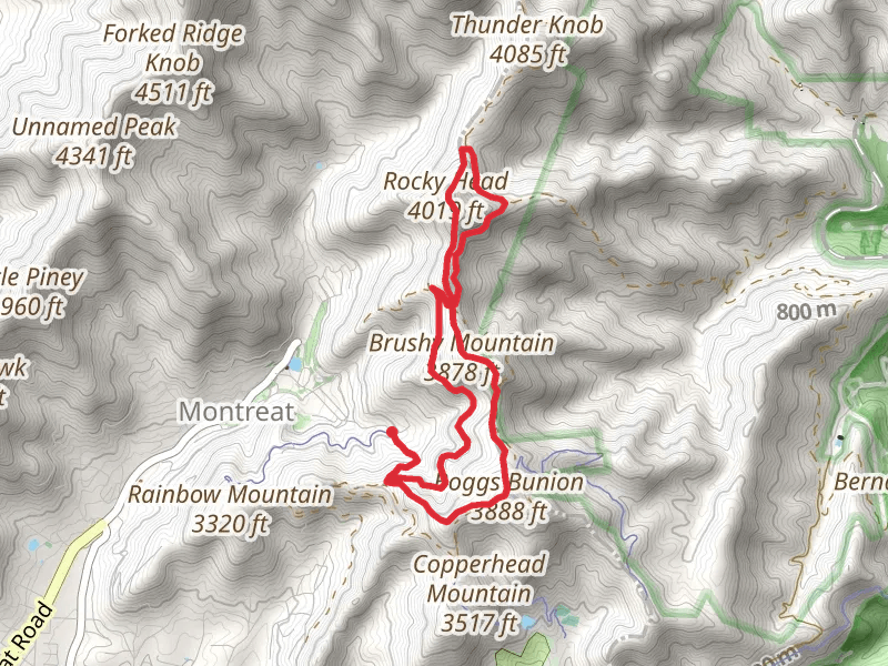 Lookout Mountain, Buck Gap, Sourwood Gap and East Ridge Loop Trail