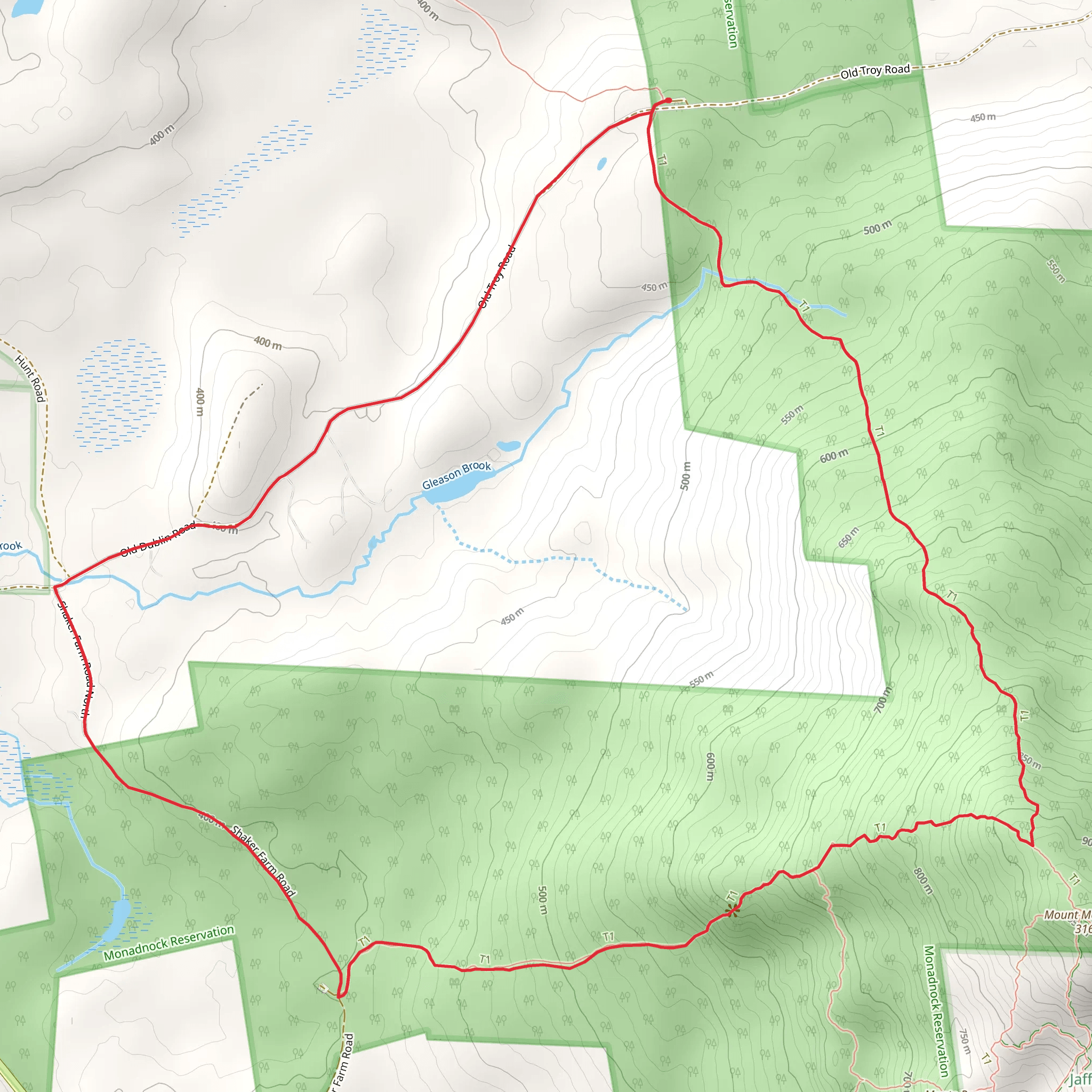 Marlboro and Dublin Loop Trail mobile static map