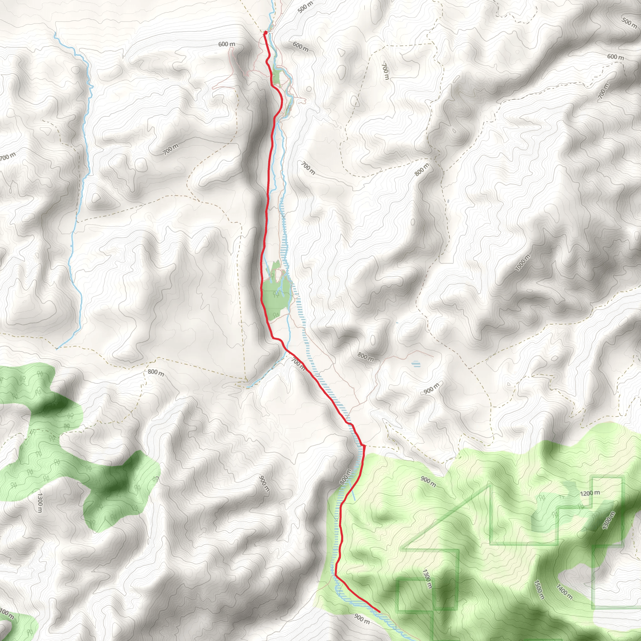 Walk along San Emigdio Creek mobile static map