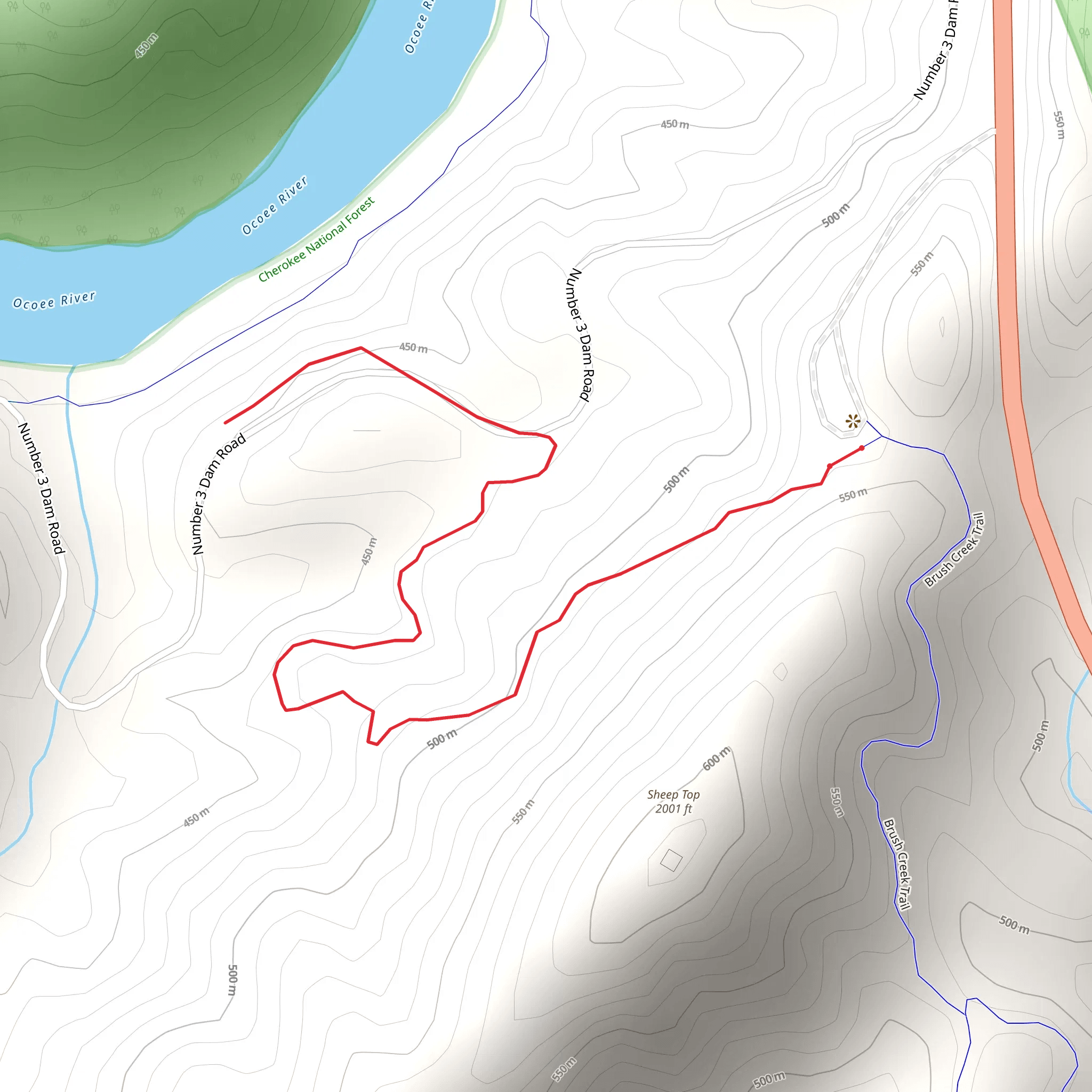Boyd Gap Trail mobile static map