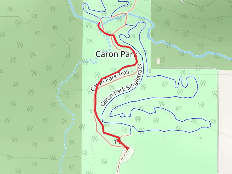Caron Park Trail Out and Back