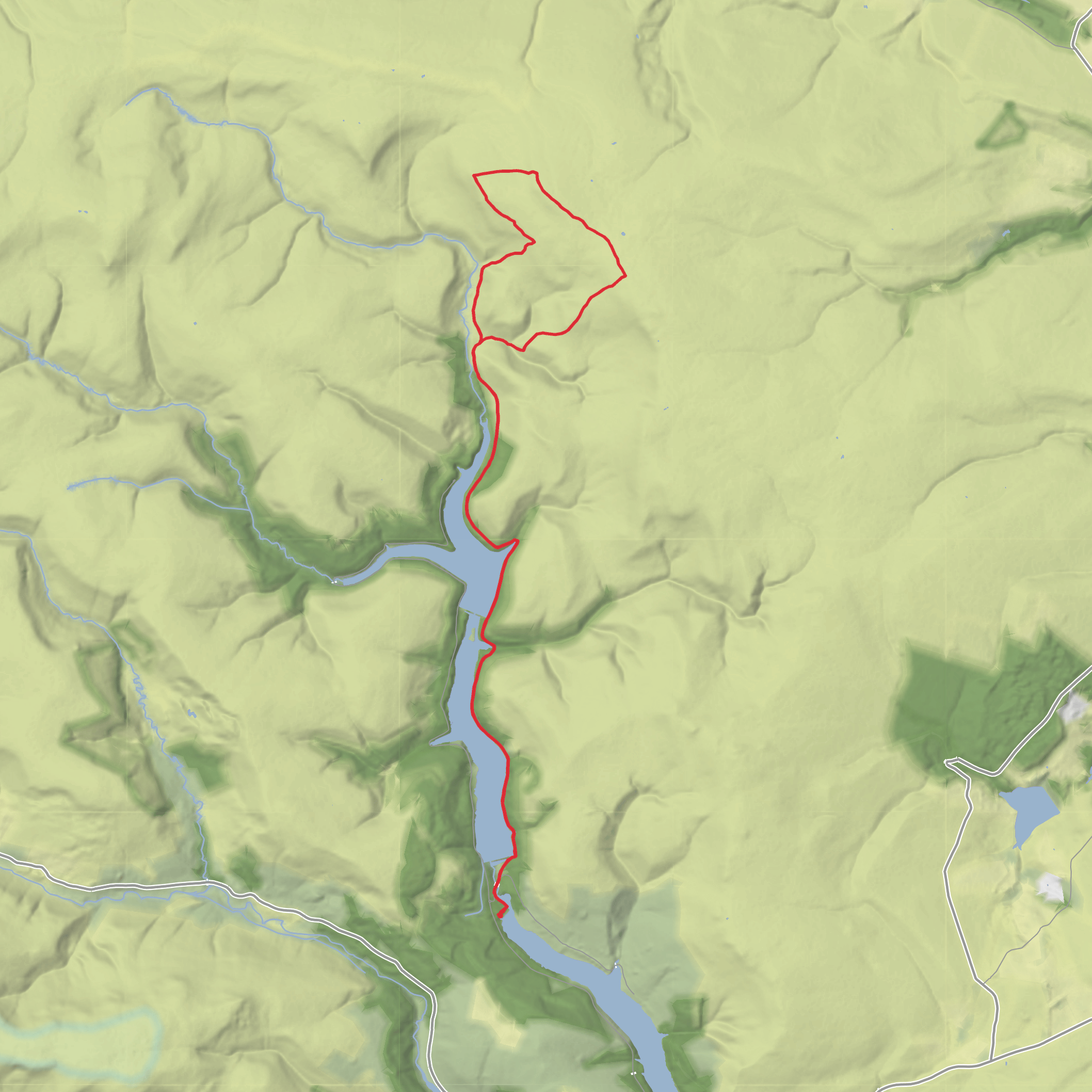 fairholmes to crow stones mobile static map