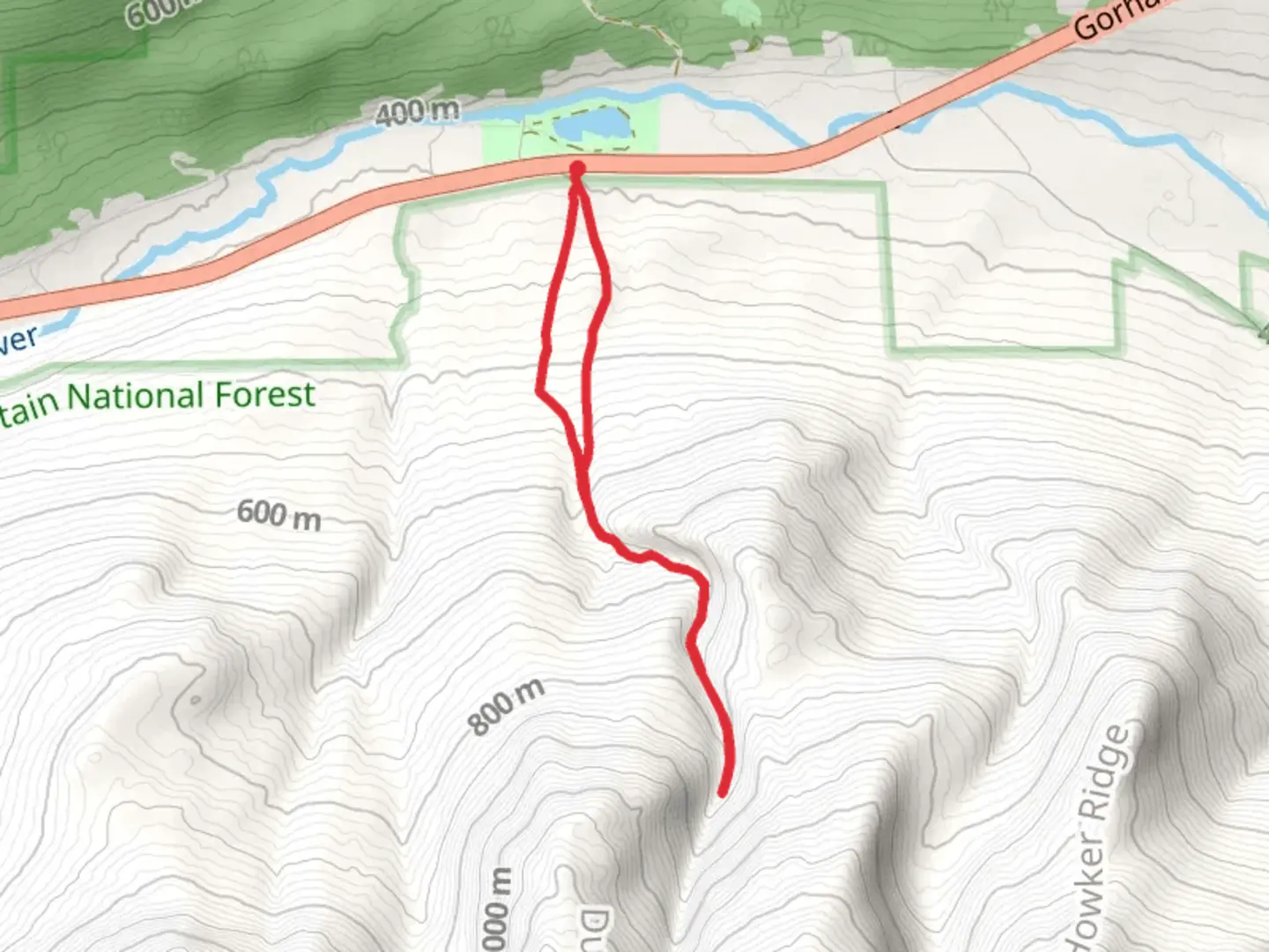 An image depicting the trail Snyder Brook via Valley Way and Airline Trail and its surrounding area.