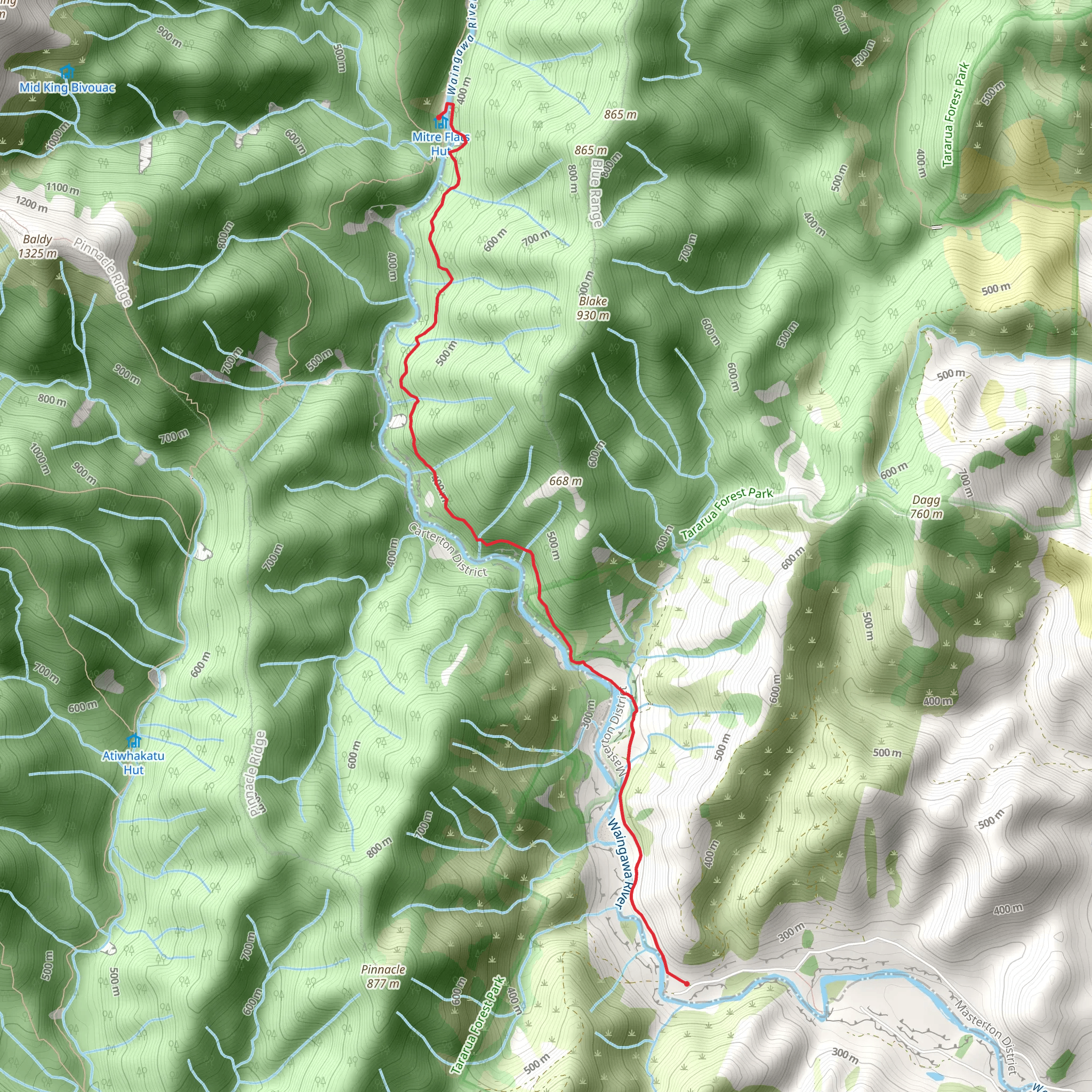 Mitre Flats Track mobile static map