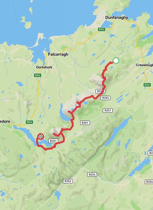 County Donegal Trail Running mobile static map