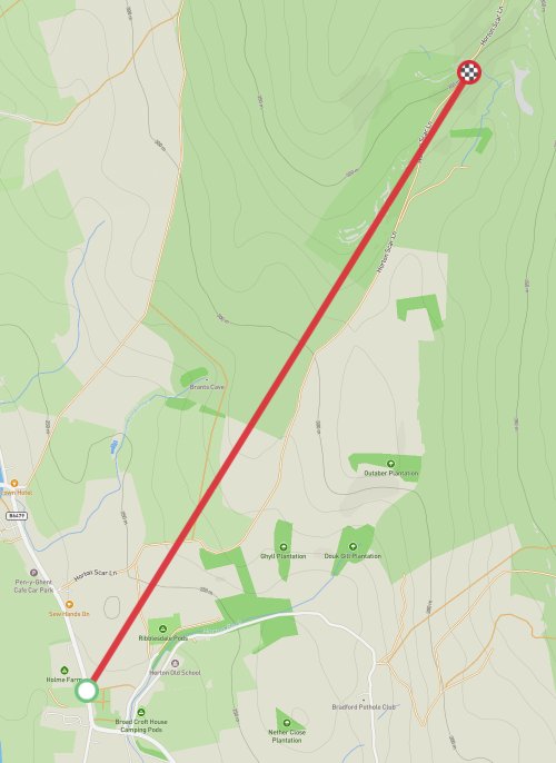 Hike on Pen-y-Ghent Circuit mobile static map