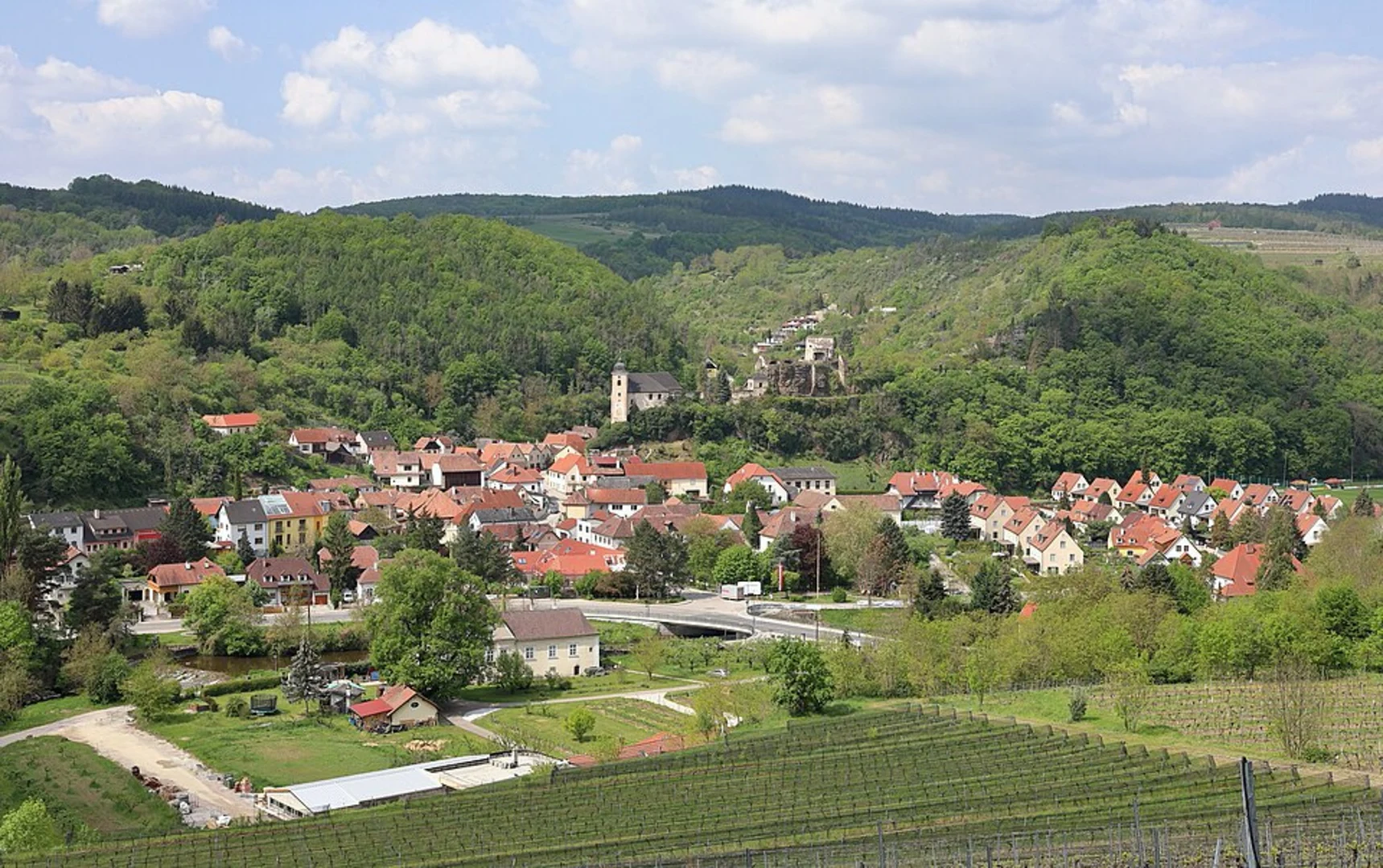 An image depicting the trail Wanderparkplatz Rehberg Loop and its surrounding area.