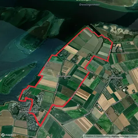 Bommenede via Zeedijk and Noord Bos Weg
