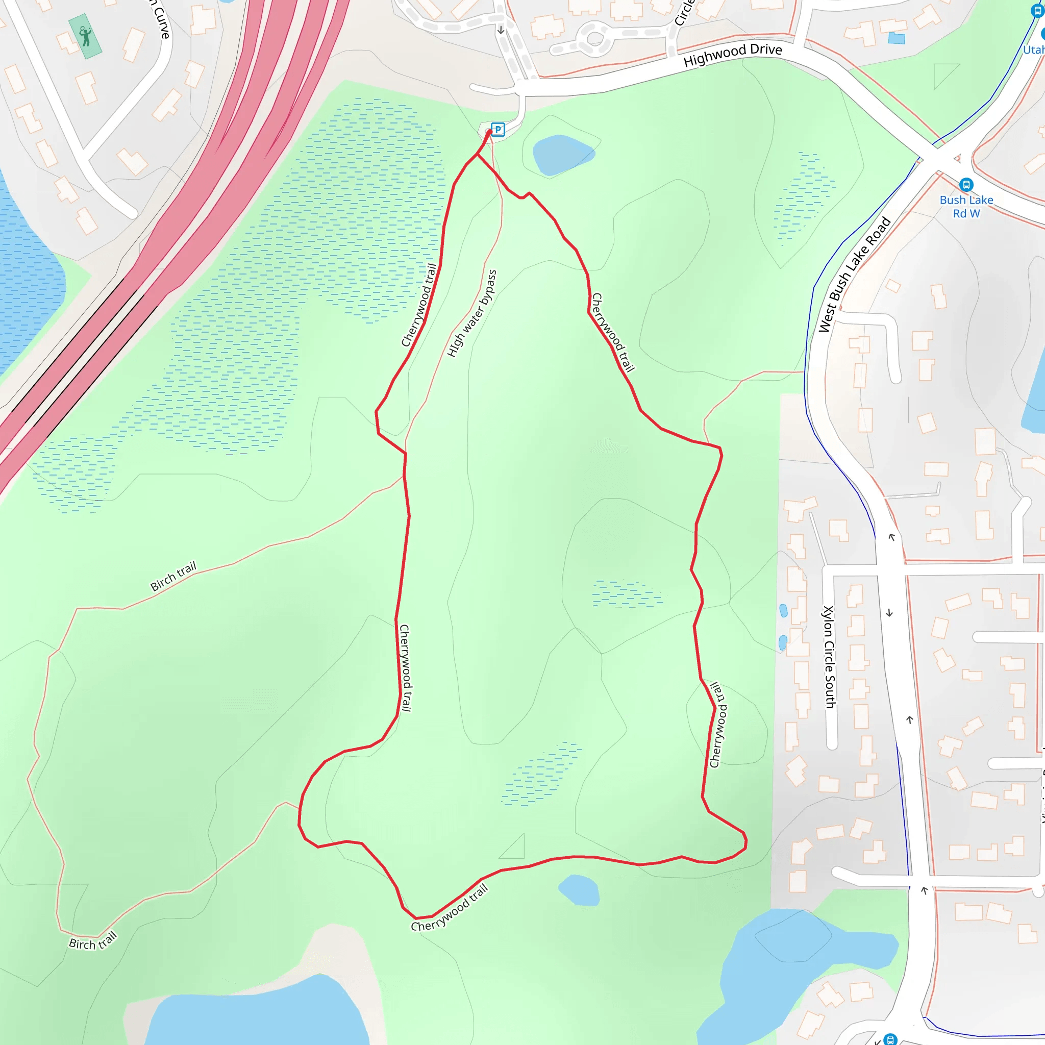 Tierneys Woods Loop mobile static map