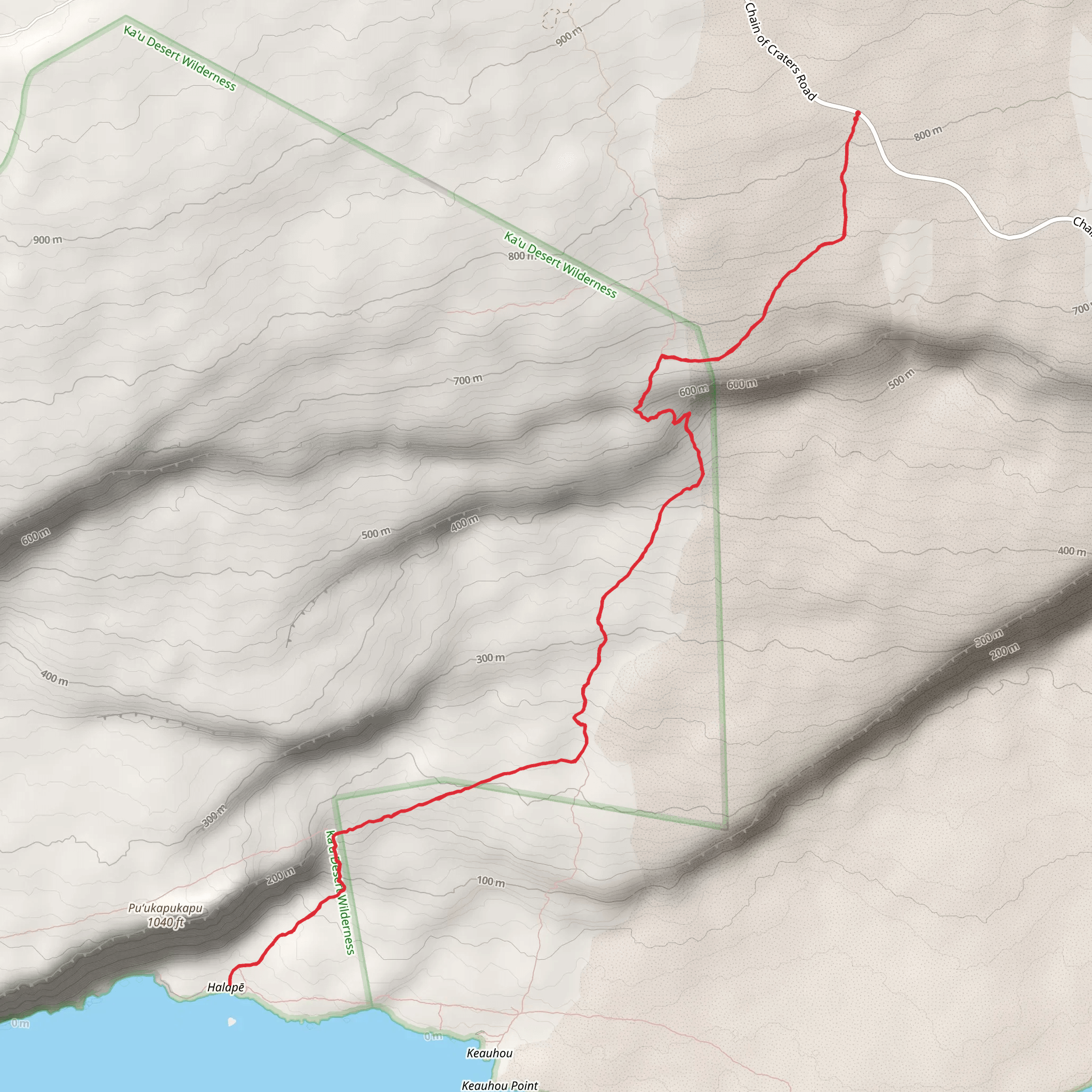 Pu'ukapukapu from Chain of Craters Road mobile static map