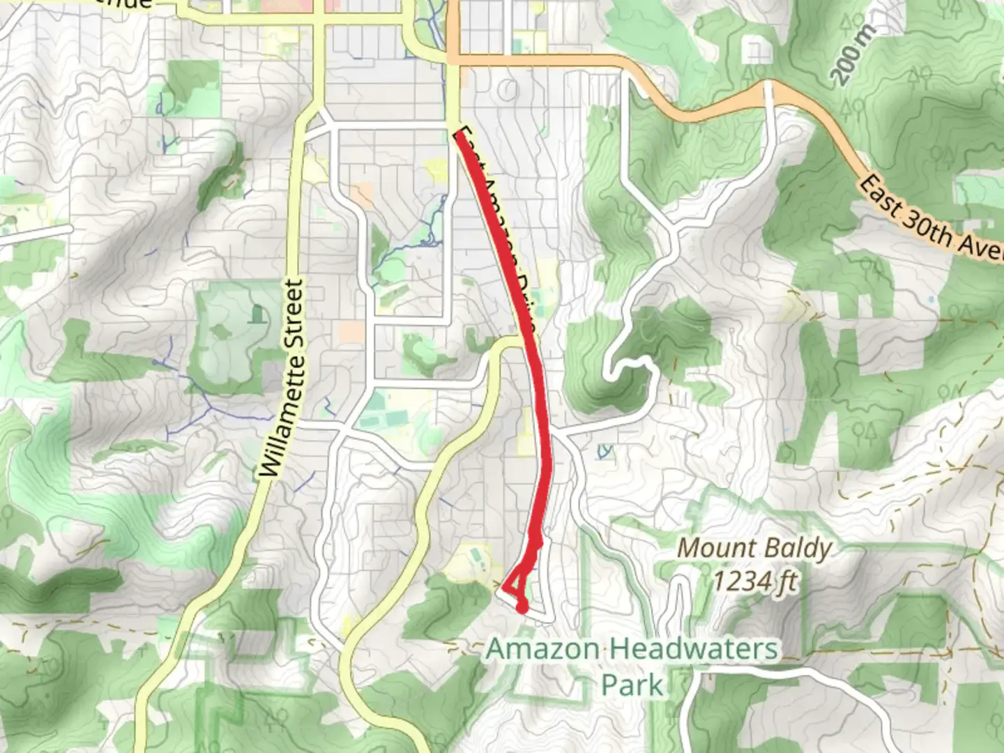 An image depicting the trail Rexius Loop Trail and its surrounding area.