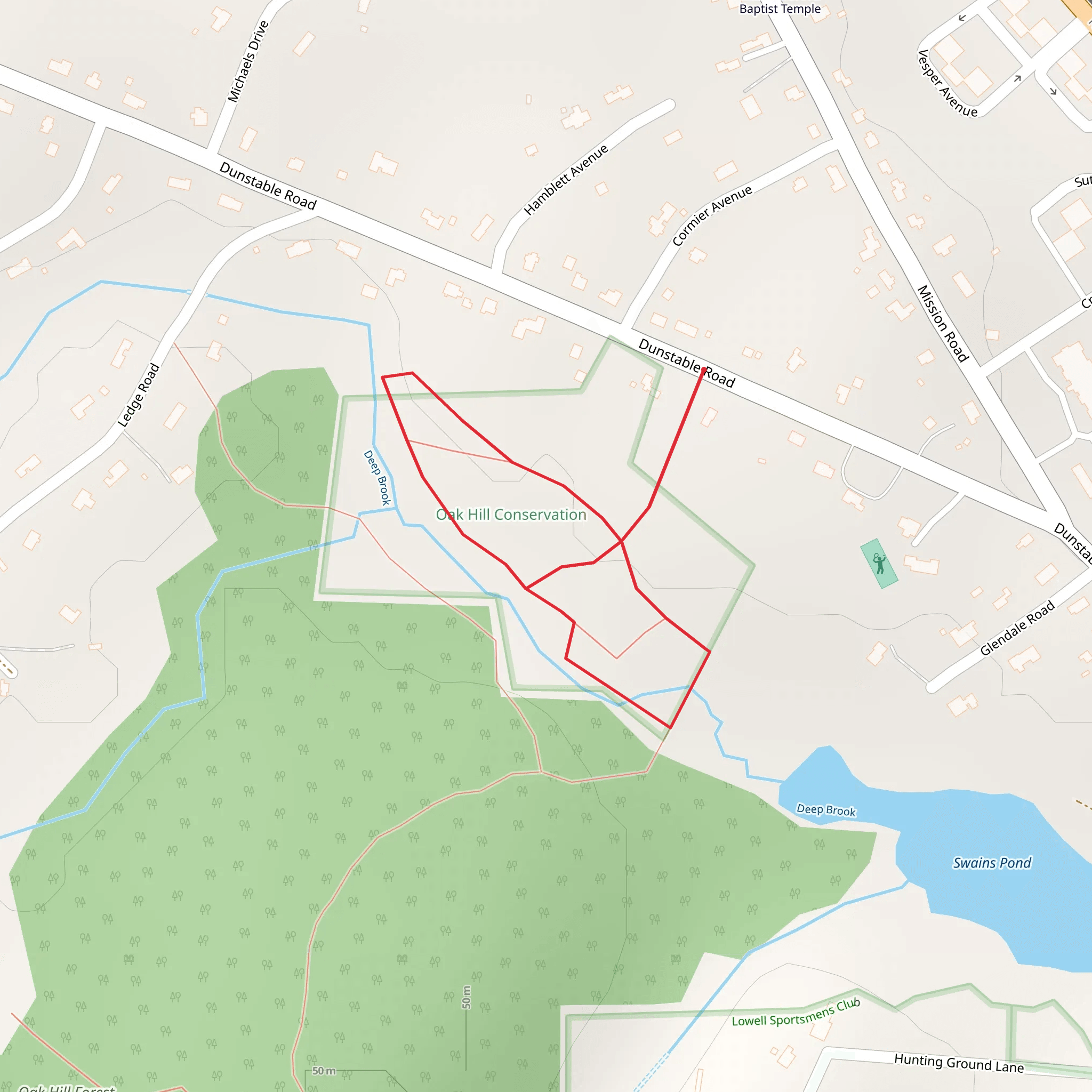 Deep Brook from Dunstable Road mobile static map