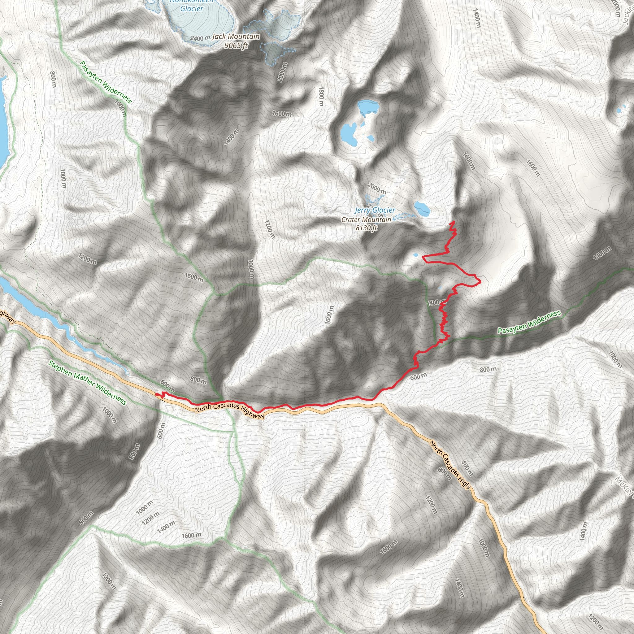 Crater Ridge via Devils Dome Loop mobile static map
