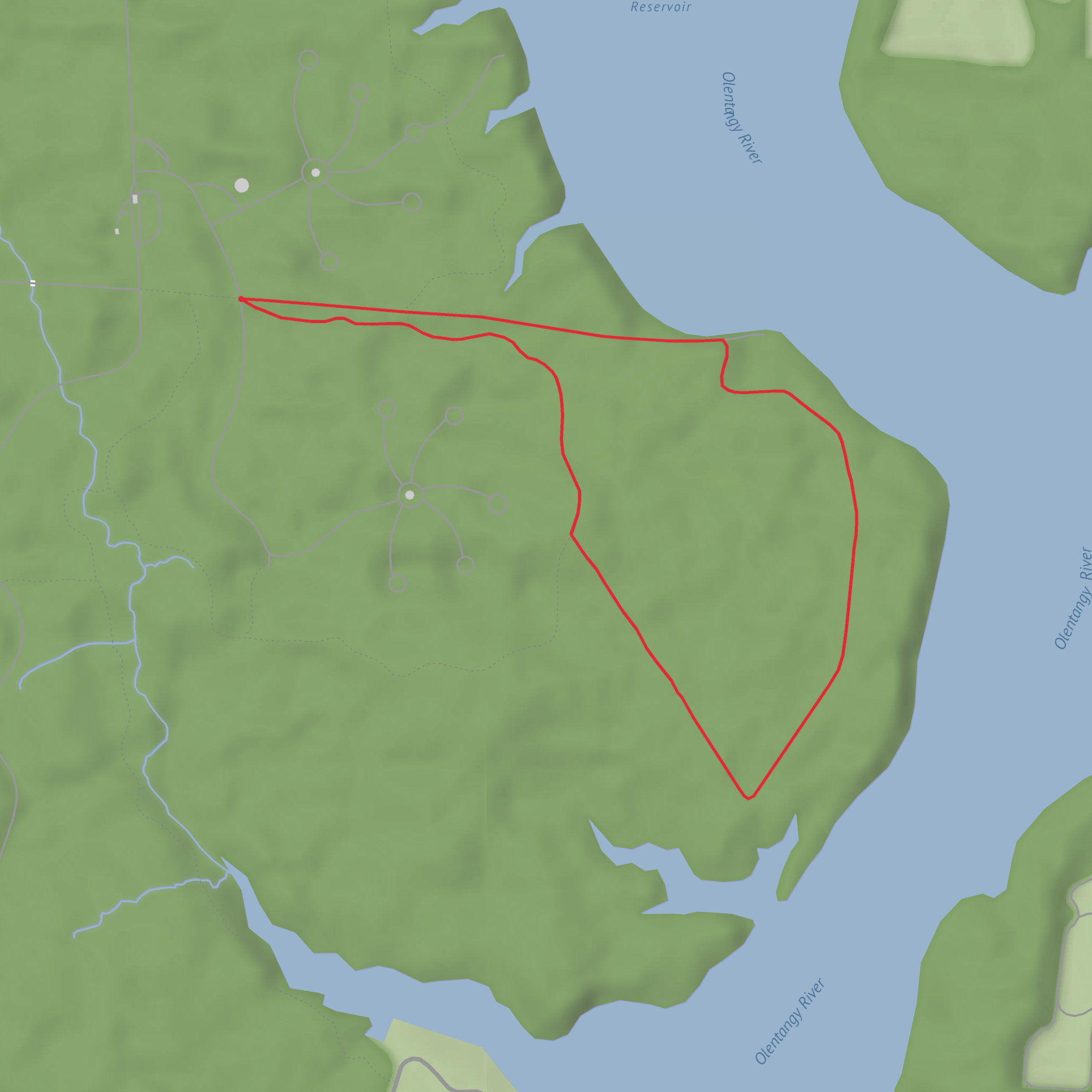 Delaware Reservoir via Lakeview Trail mobile static map