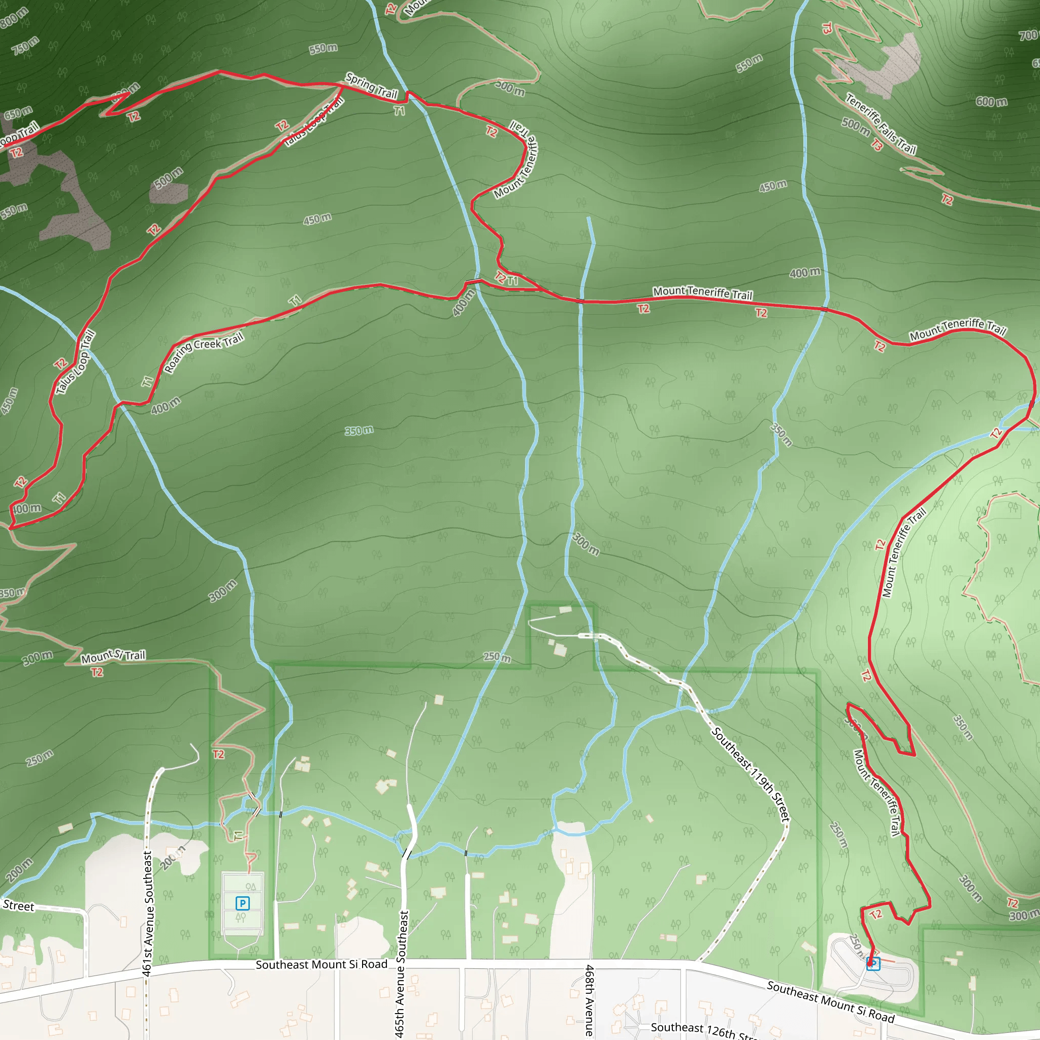 Talus, Roaring Creek and Mount Teneriffe Loop Trail | King County | Wa