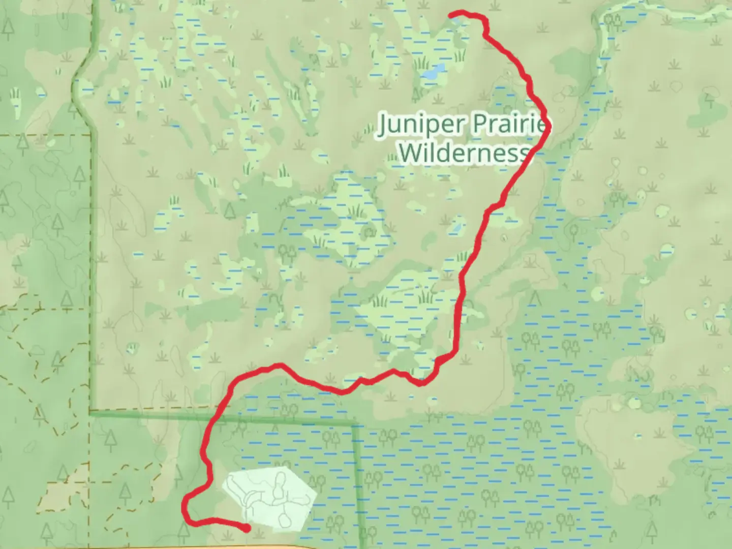 An image depicting the trail Florida Trail from Juniper Springs Recreation Area and its surrounding area.