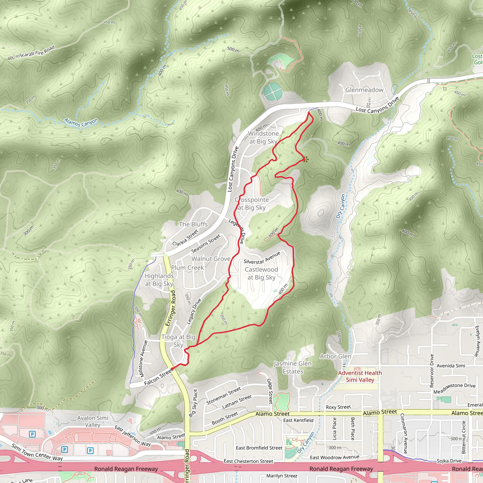 Big Sky Loop Trail mobile static map