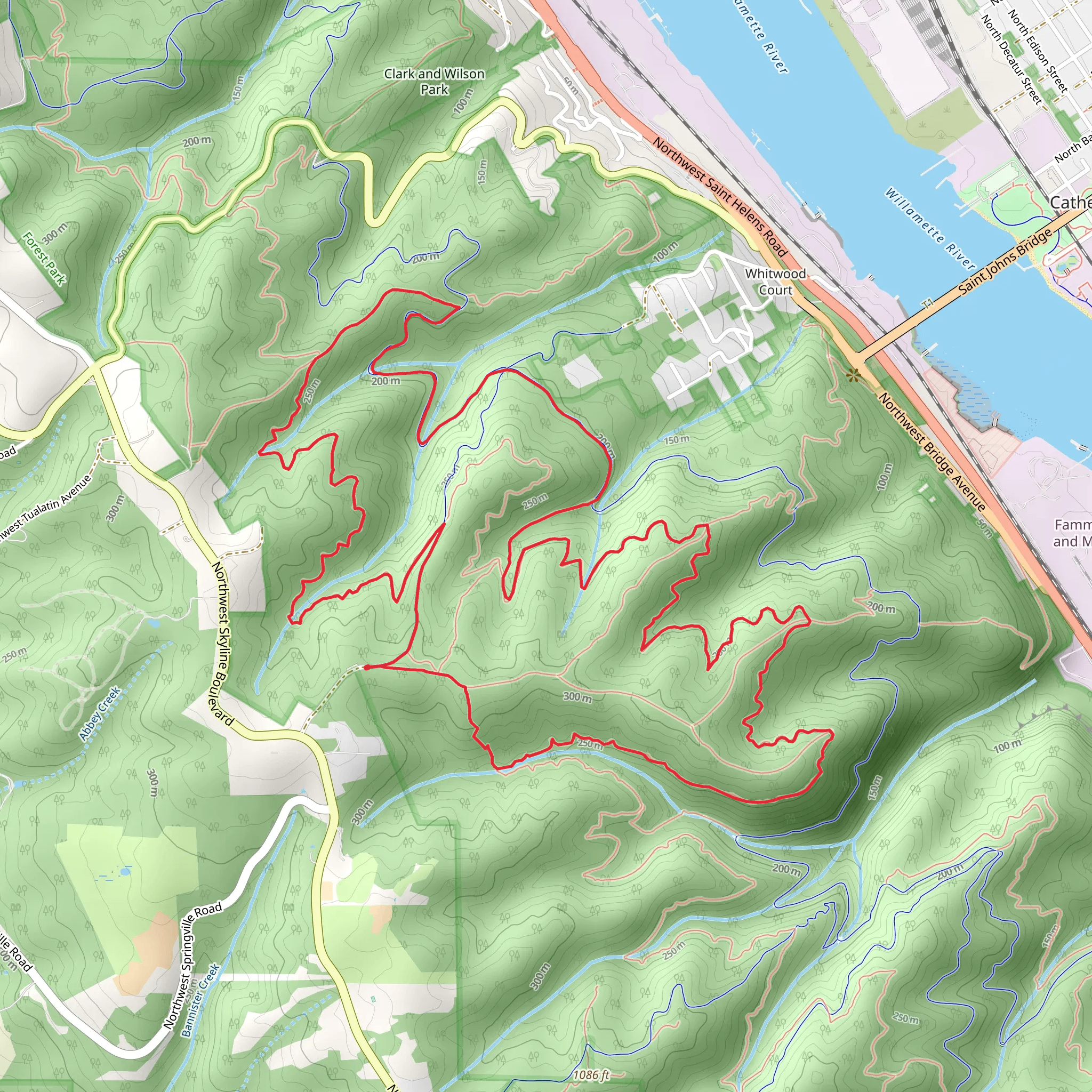 Wildwood and Hardesty Loop Trail mobile static map