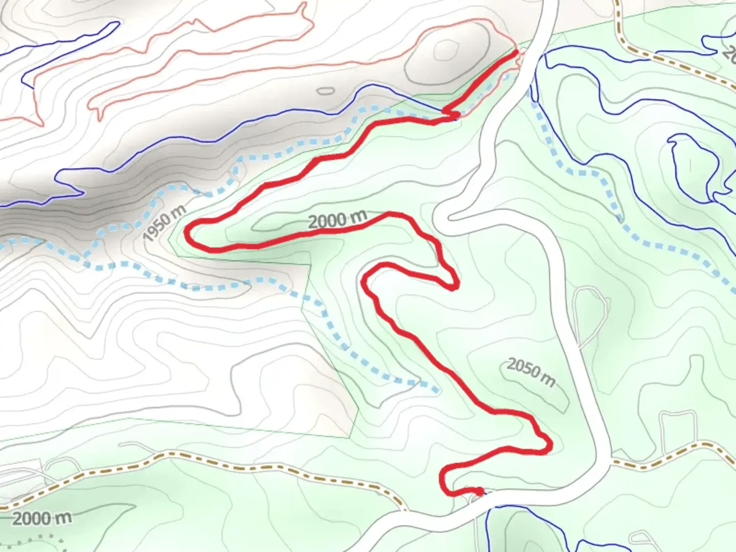An image depicting the trail Twisted Cistern and its surrounding area.