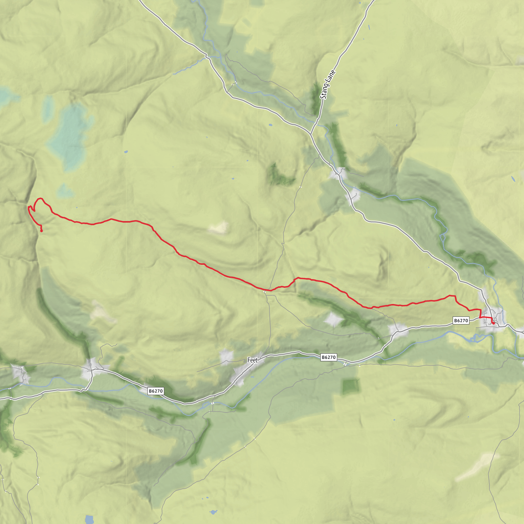 Reeth to Gunnerside Gill mobile static map
