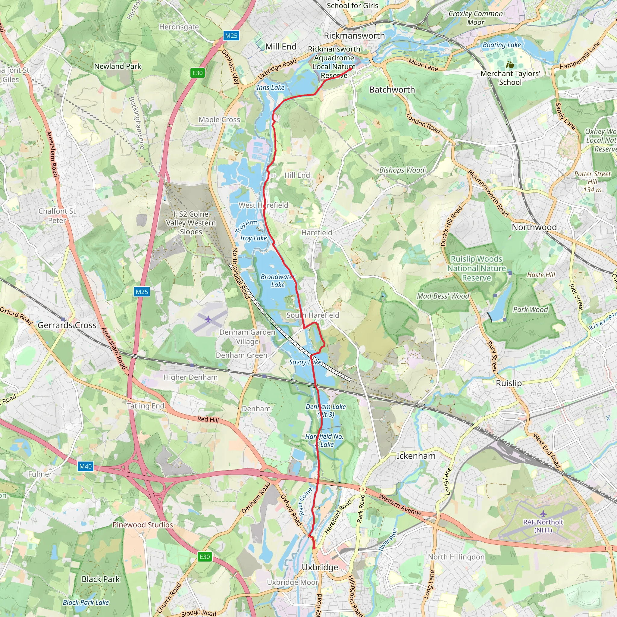Colne Valley Trail mobile static map