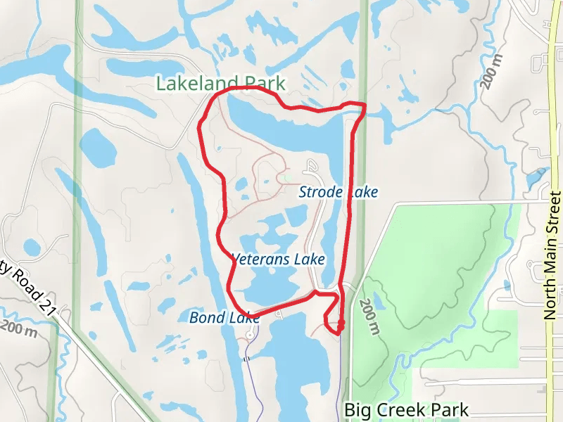 Veterans Lake and Strode Lake Loop