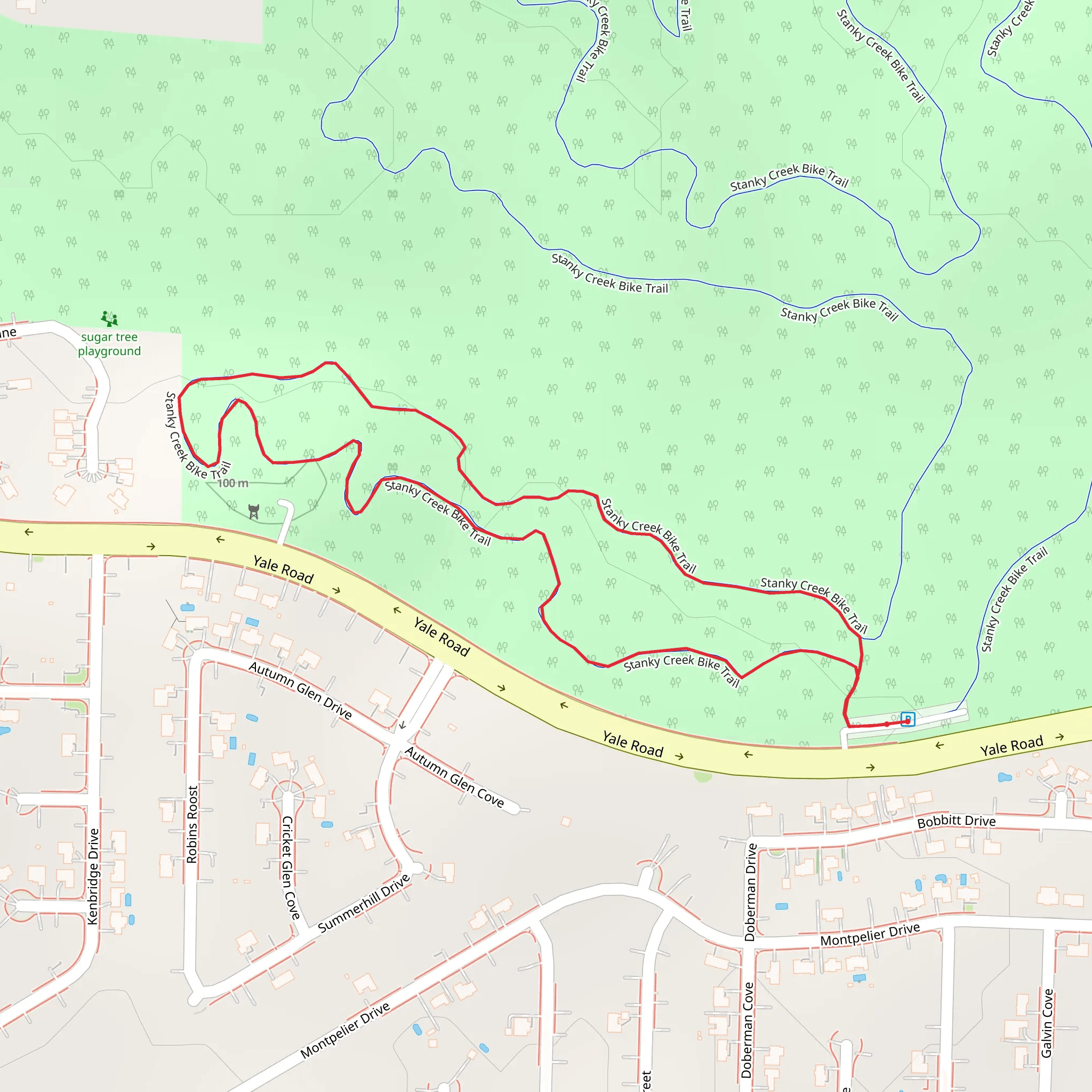 Stanky Creek Loop Trail mobile static map