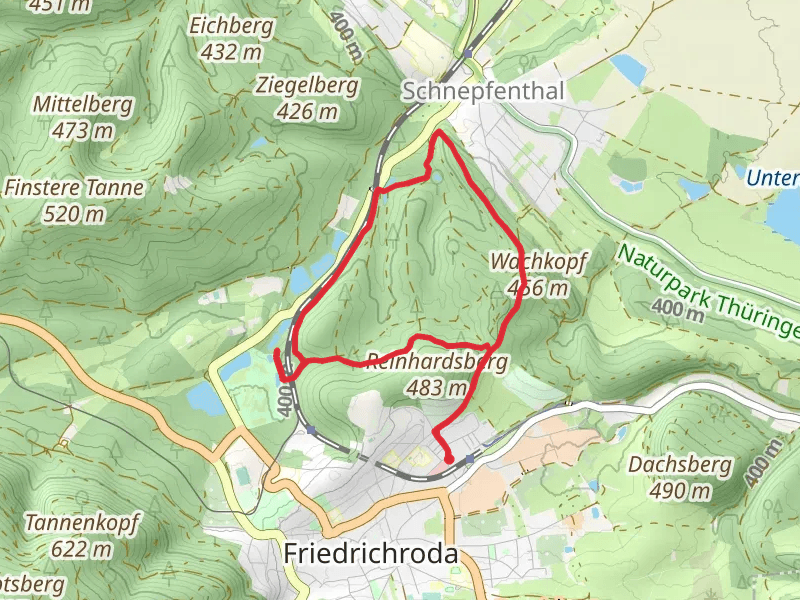 Scheerteich, Wachkopf Loop via Zielweg Schnepfenthal