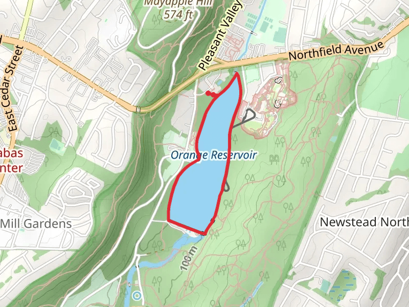 Orange Reservoir Loop via Reservoir Walking Path