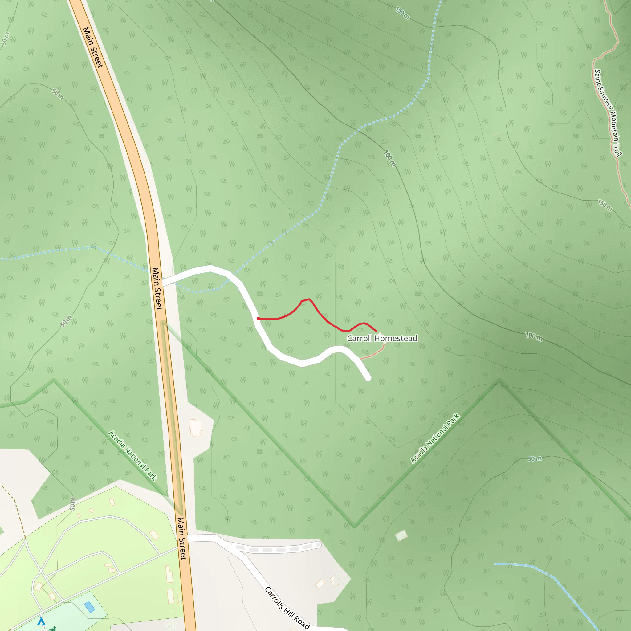 Carroll Homestead Trail mobile static map