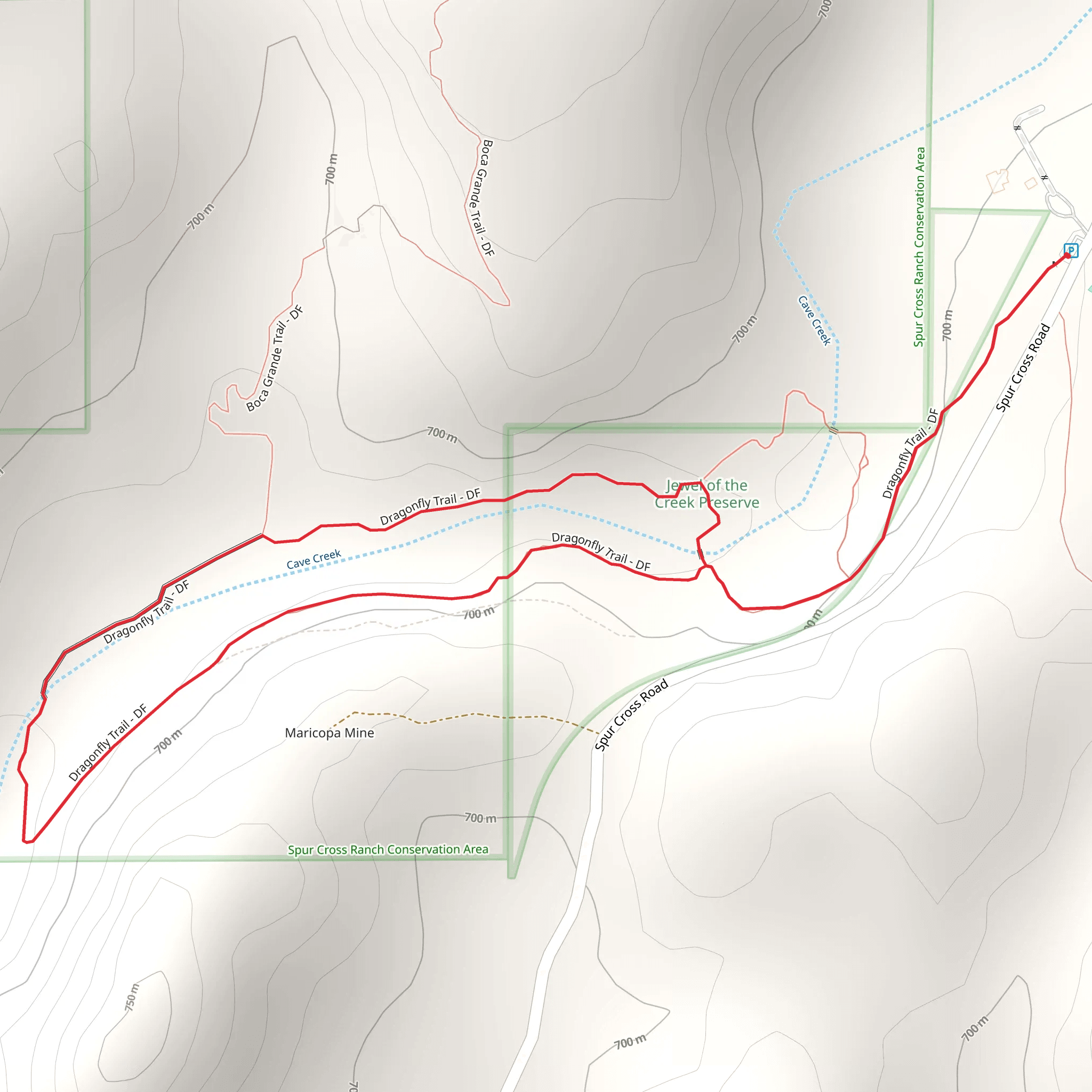 Dragonfly Loop Trail mobile static map