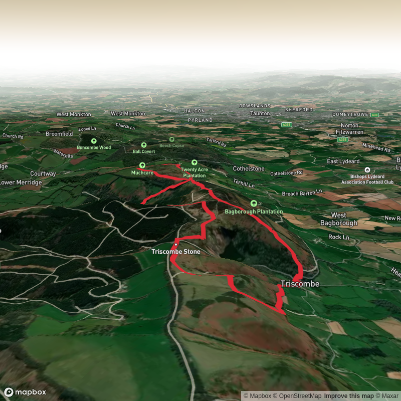 Lydeard Hill to Triscombe Loop via Great Hill and Middle Hill