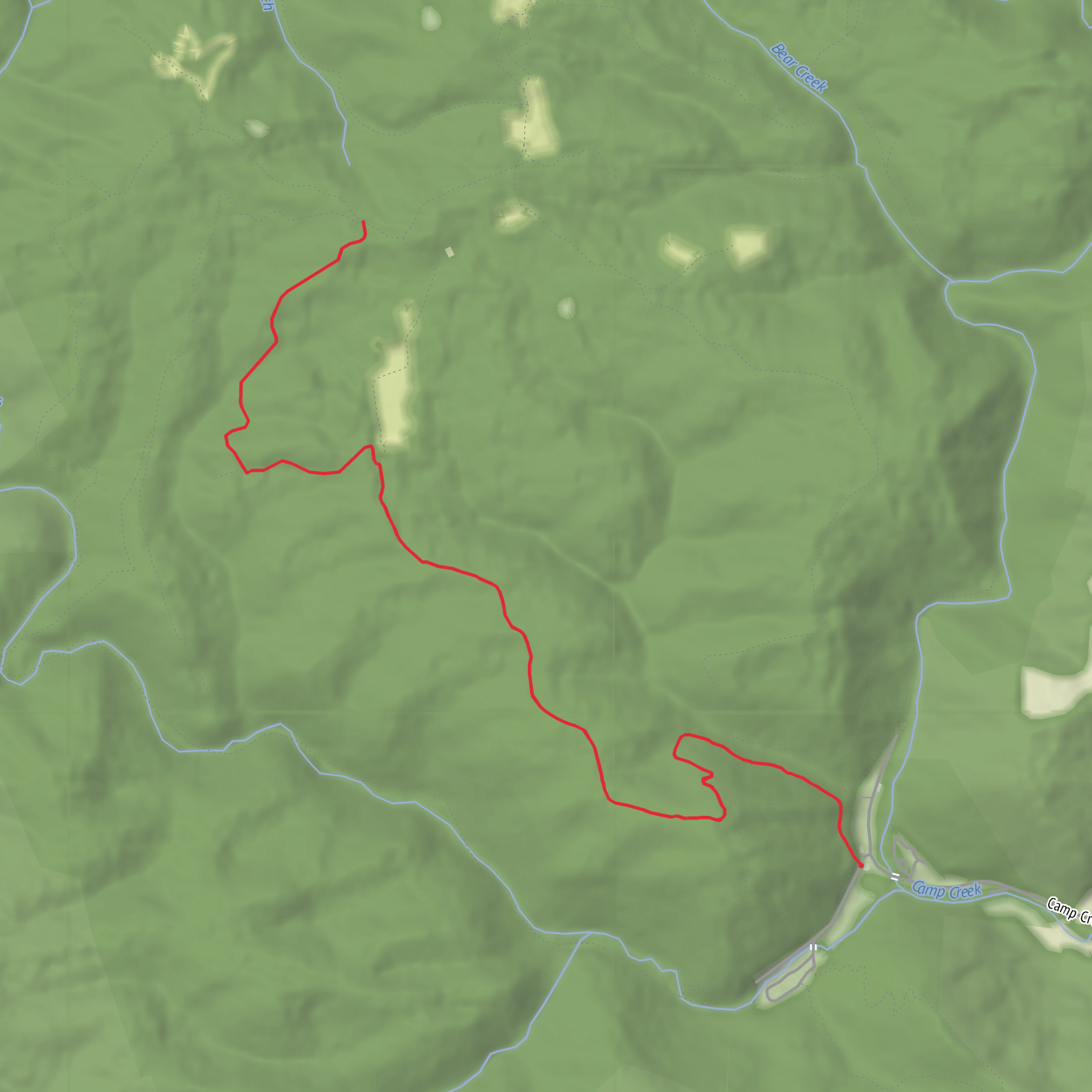 Farley Ridge Rd and Trail mobile static map