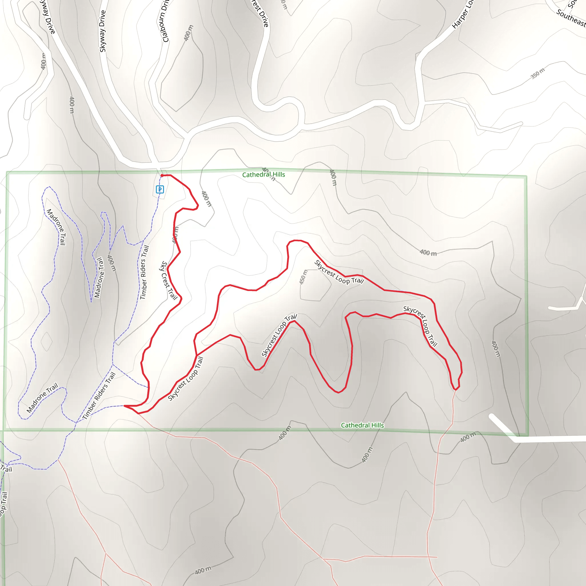 Skycrest Loop Trail mobile static map