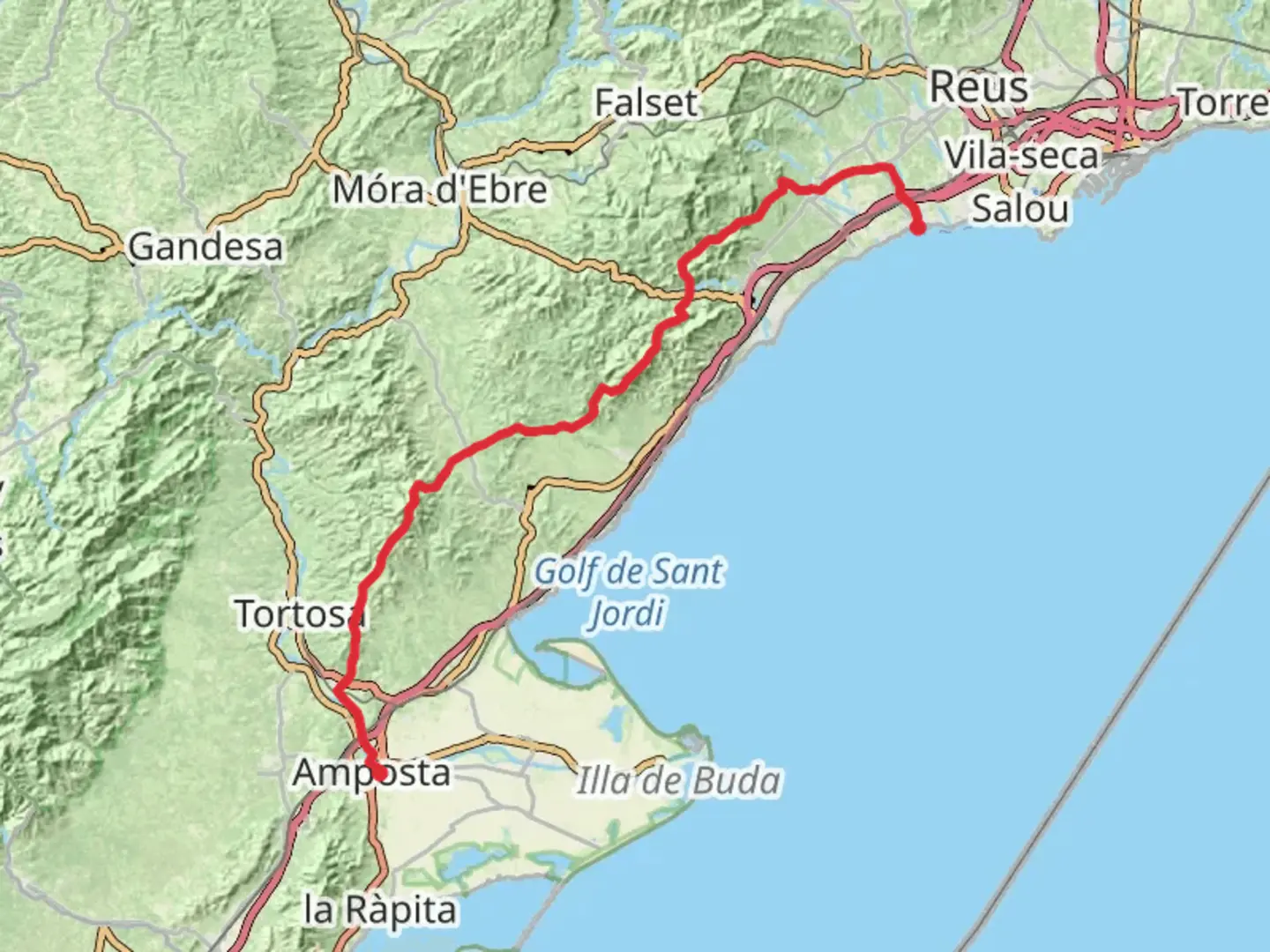 An image depicting the trail GR 192 Camino del Viento and its surrounding area.