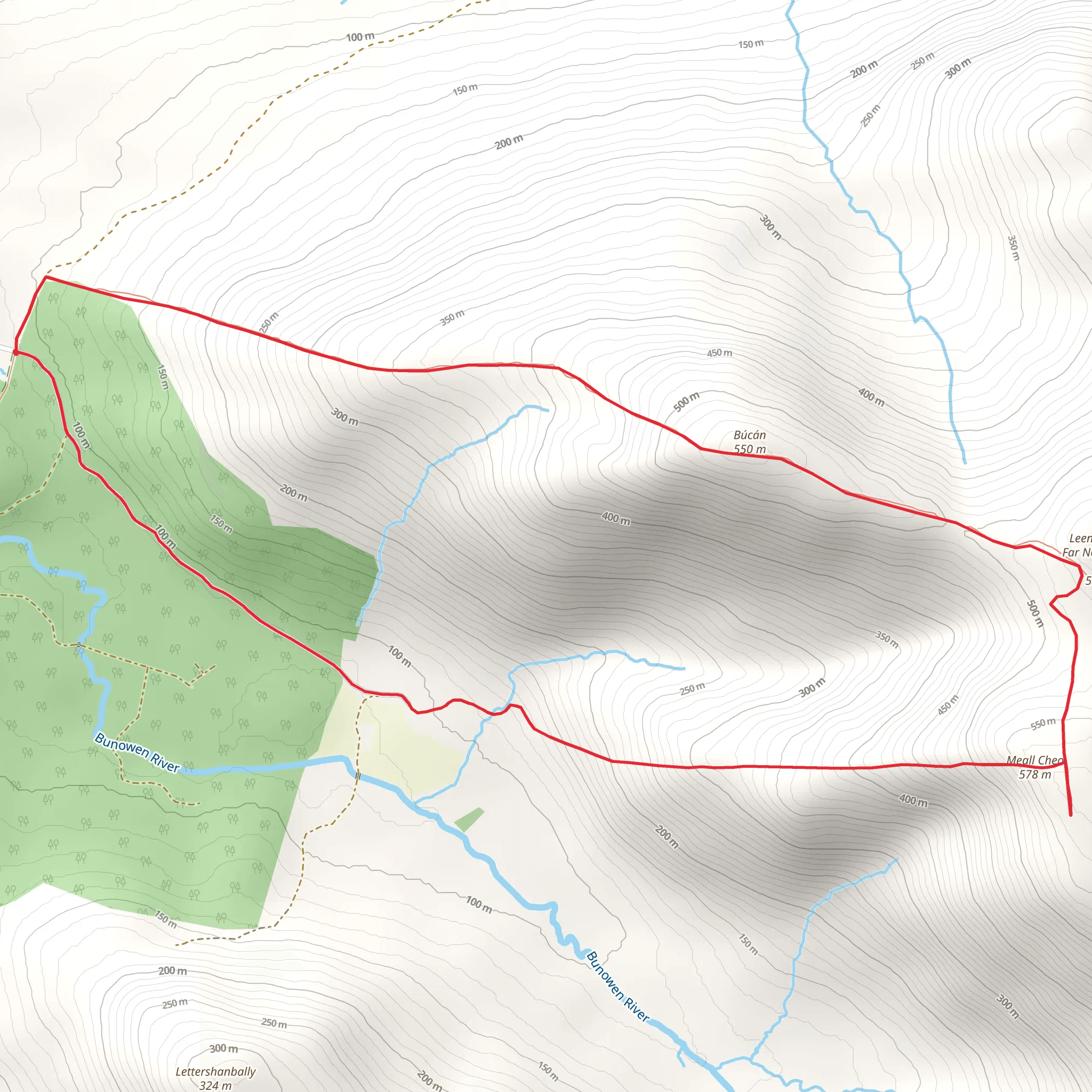 Bucan and Meall Cheo Loop mobile static map