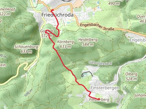 Finsterbergen to Friedrichroda Walk via Gottlob